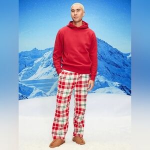 Old Navy Mens Flannel Pajama Pants Red Plaid Size XL